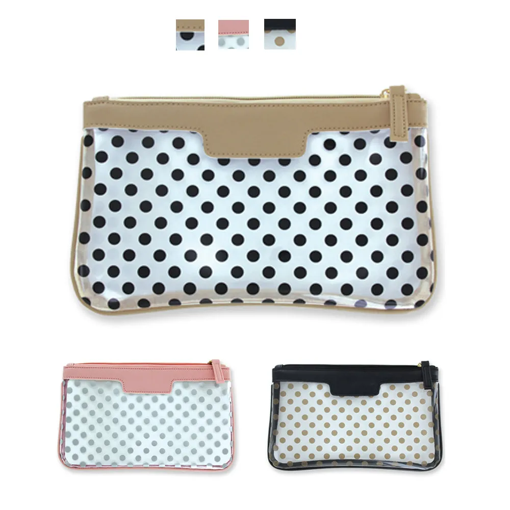 1 Cosmetic Makeup Bag Travel Case Zippered Toiletry Pouch Purse Beauty Organizer
