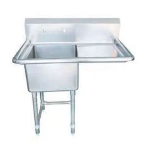18" x 18" 1 COMPARTMENT CENTER DRAIN SINKS  - Right Drainboard