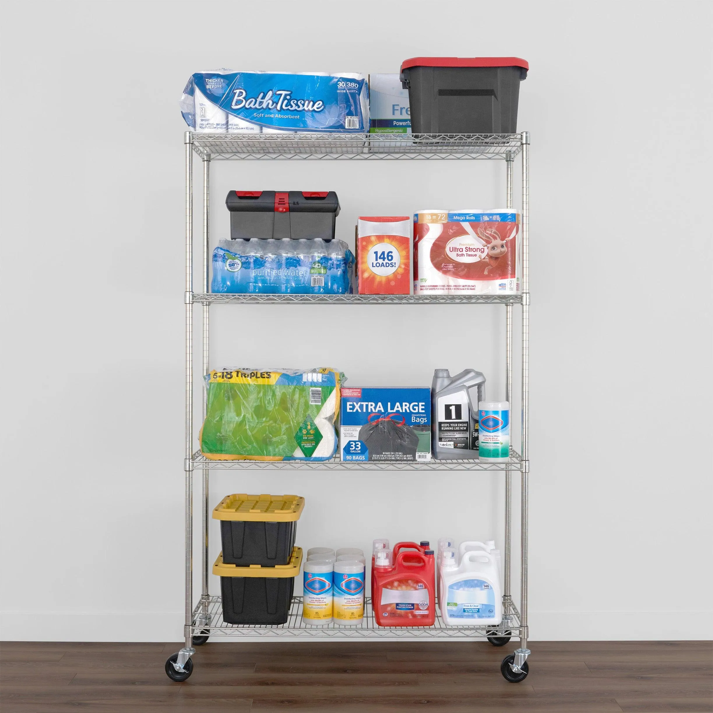 18" x 48" x 72" 4-Tier Wire Rack
