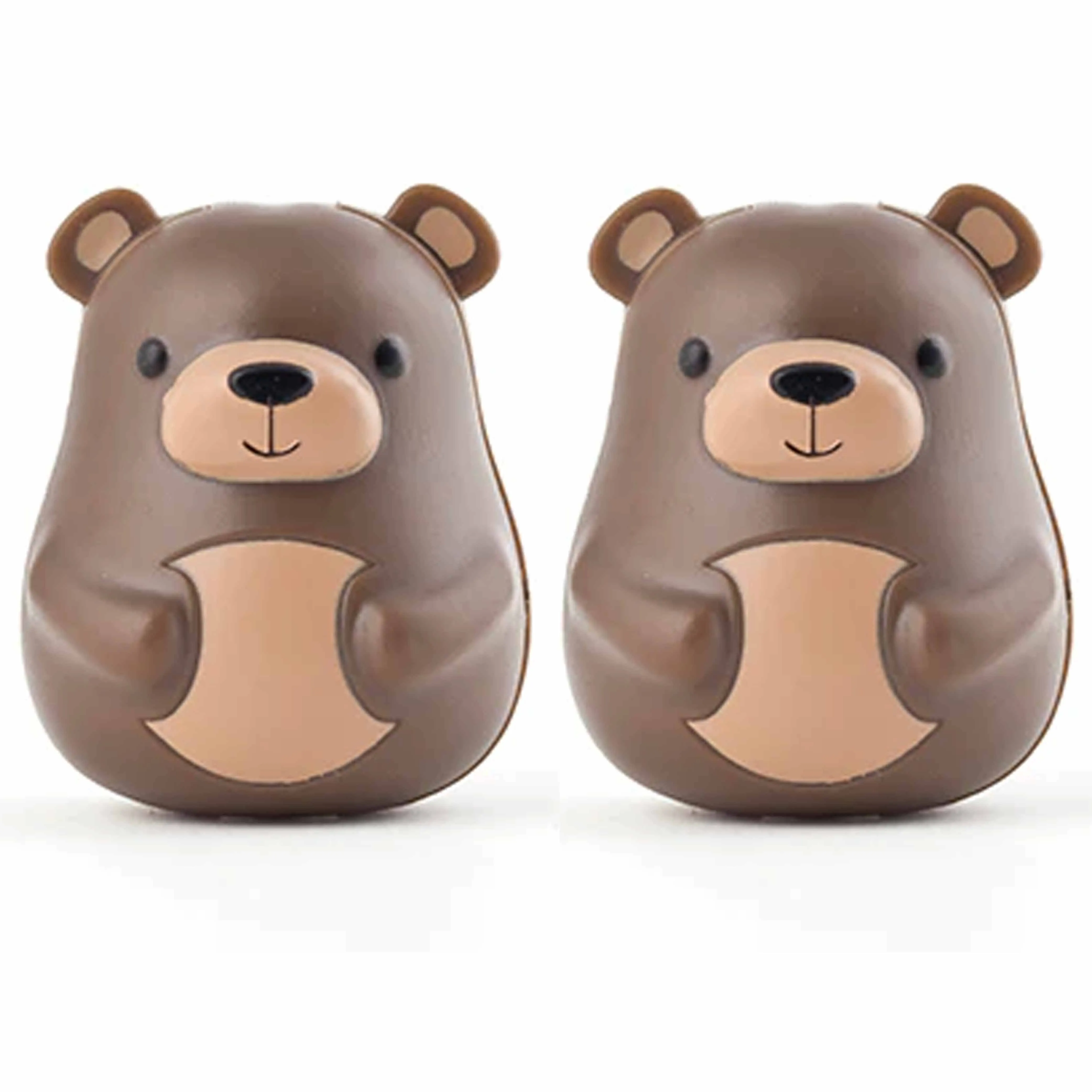 2 Kikkerland Bear Toothbrush Cover Holders Storage Suction Toiletry Kid Bathroom