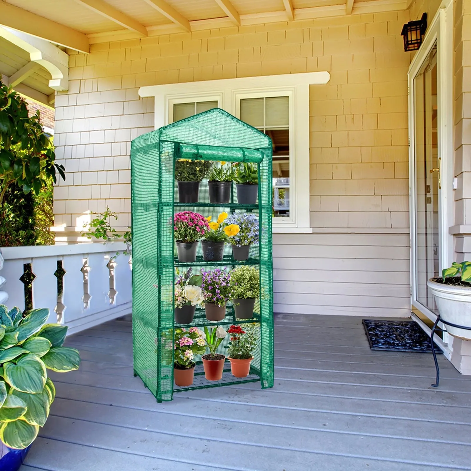 27.2"x19.3"x64.2" Mini Greenhouse with Wire Shelves