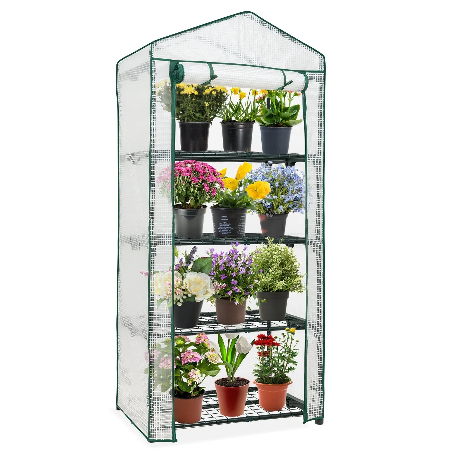 27.2"x19.3"x64.2" Mini Greenhouse with Wire Shelves