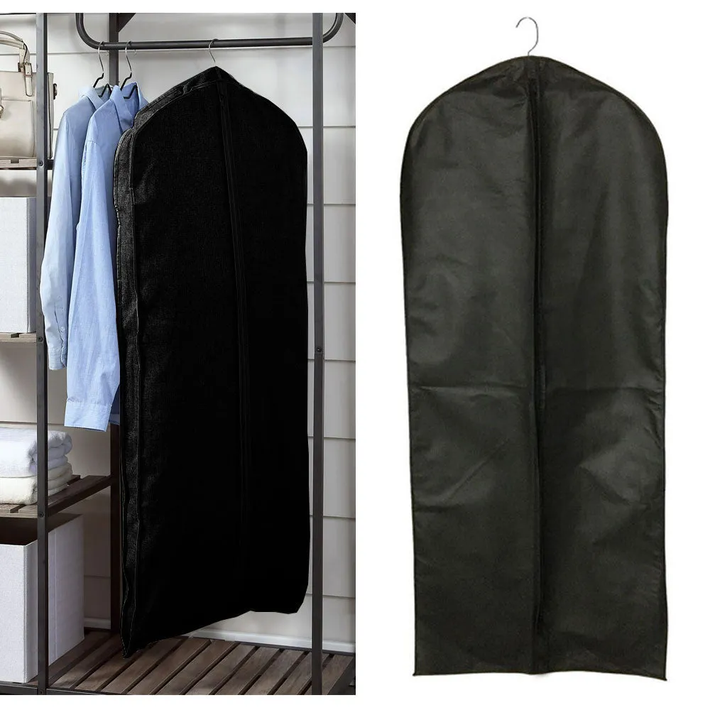 4 Pc Full Length Garment Bag 50"L Zippered Storage Travel Hang Suit Holder Dress