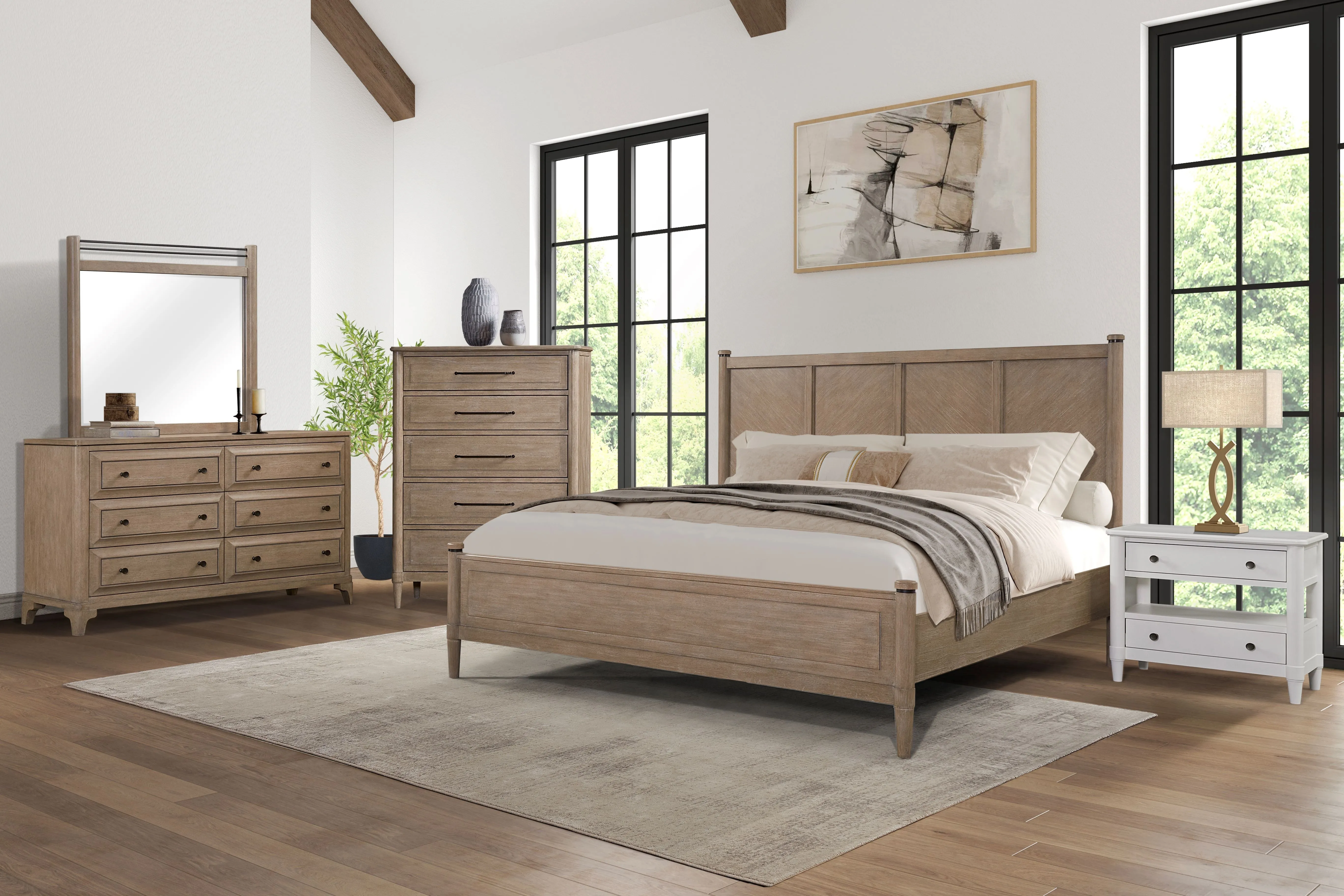 5 Drawer Door Chest - Sand by Couch.com