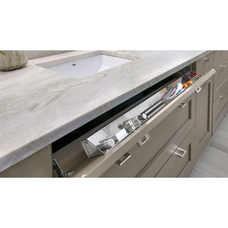 6581 Series Stainless Steel Tip-Out Tray (31" x 2.63" x 3")