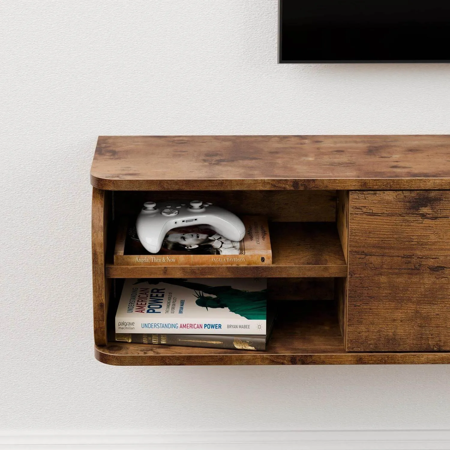 76" Prima TV Stand Rustic Brown