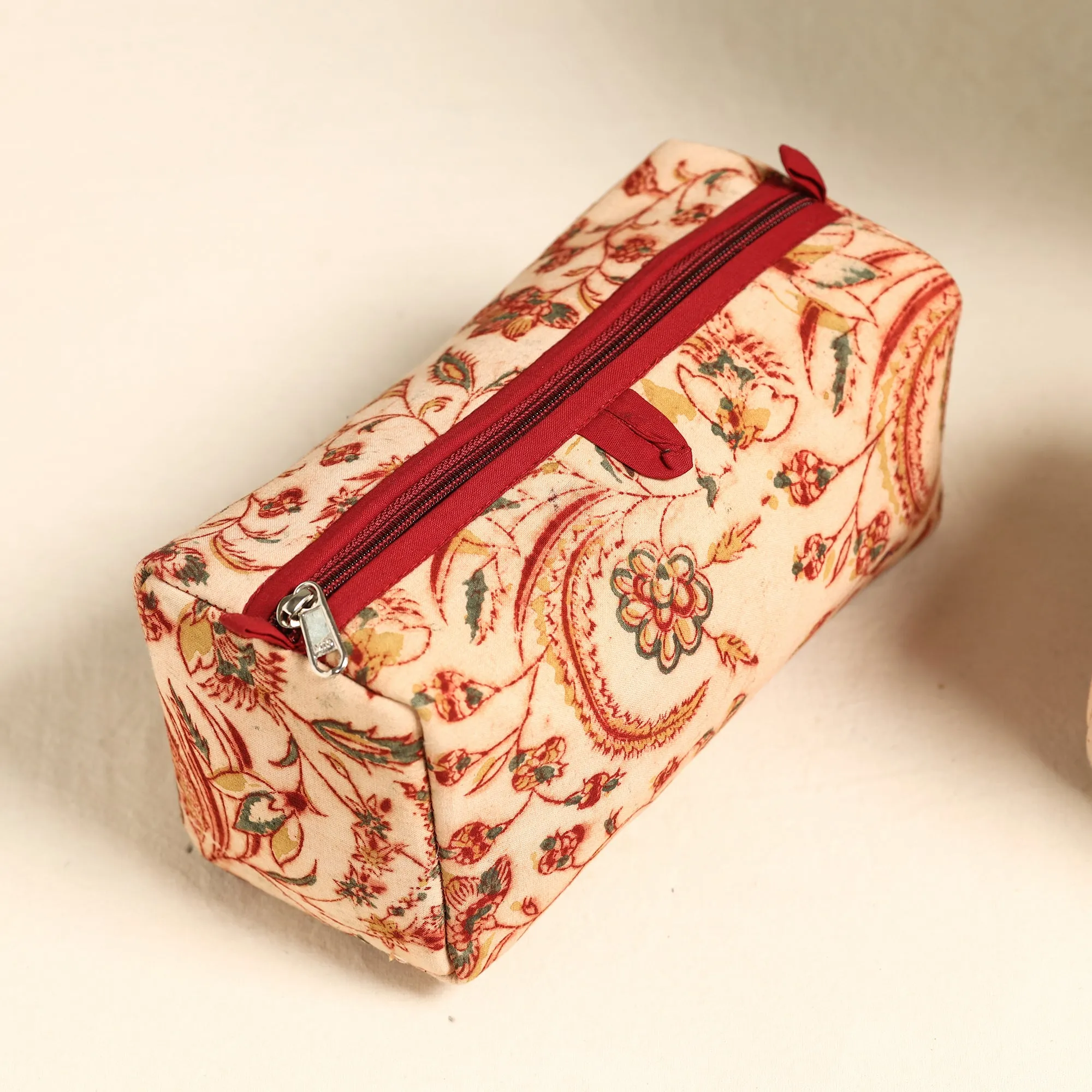Beige - Handmade Cotton Toiletry Bags (Set of 3) 14