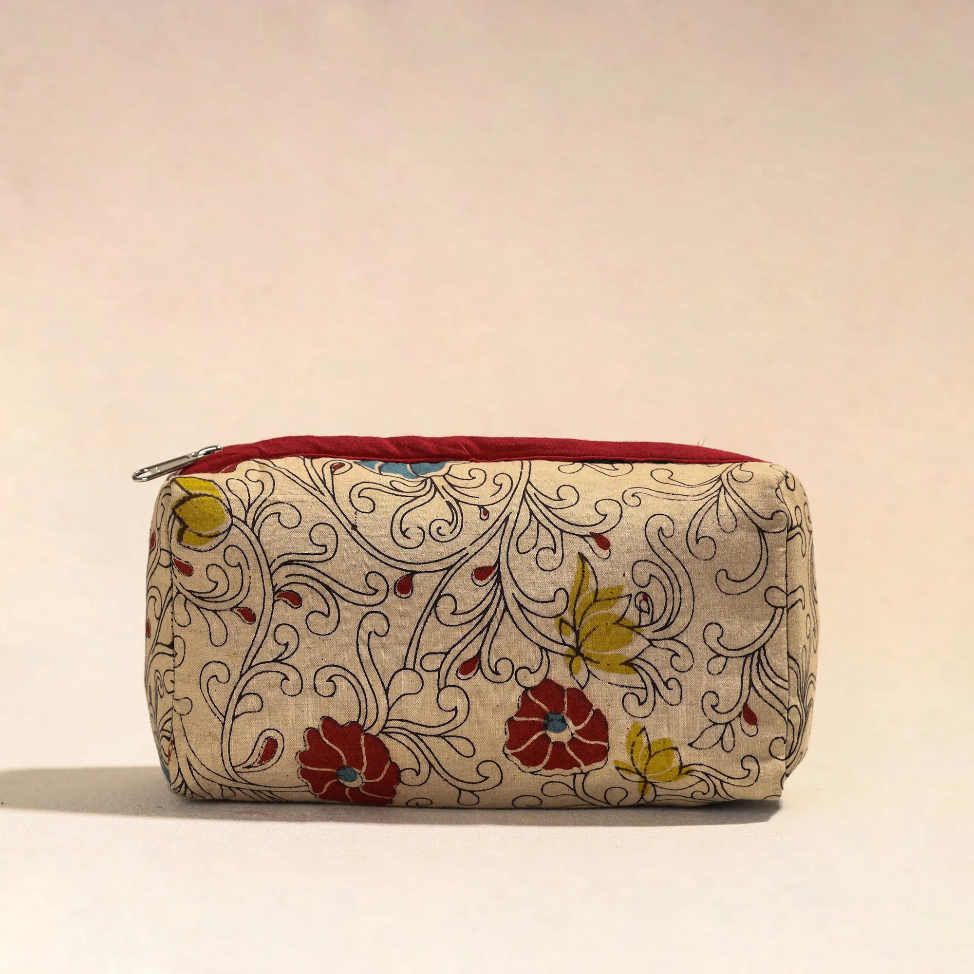 Beige - Handmade Cotton Toiletry Pouch 08
