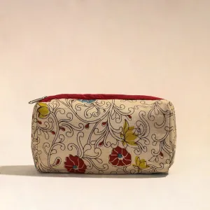 Beige - Handmade Cotton Toiletry Pouch 08