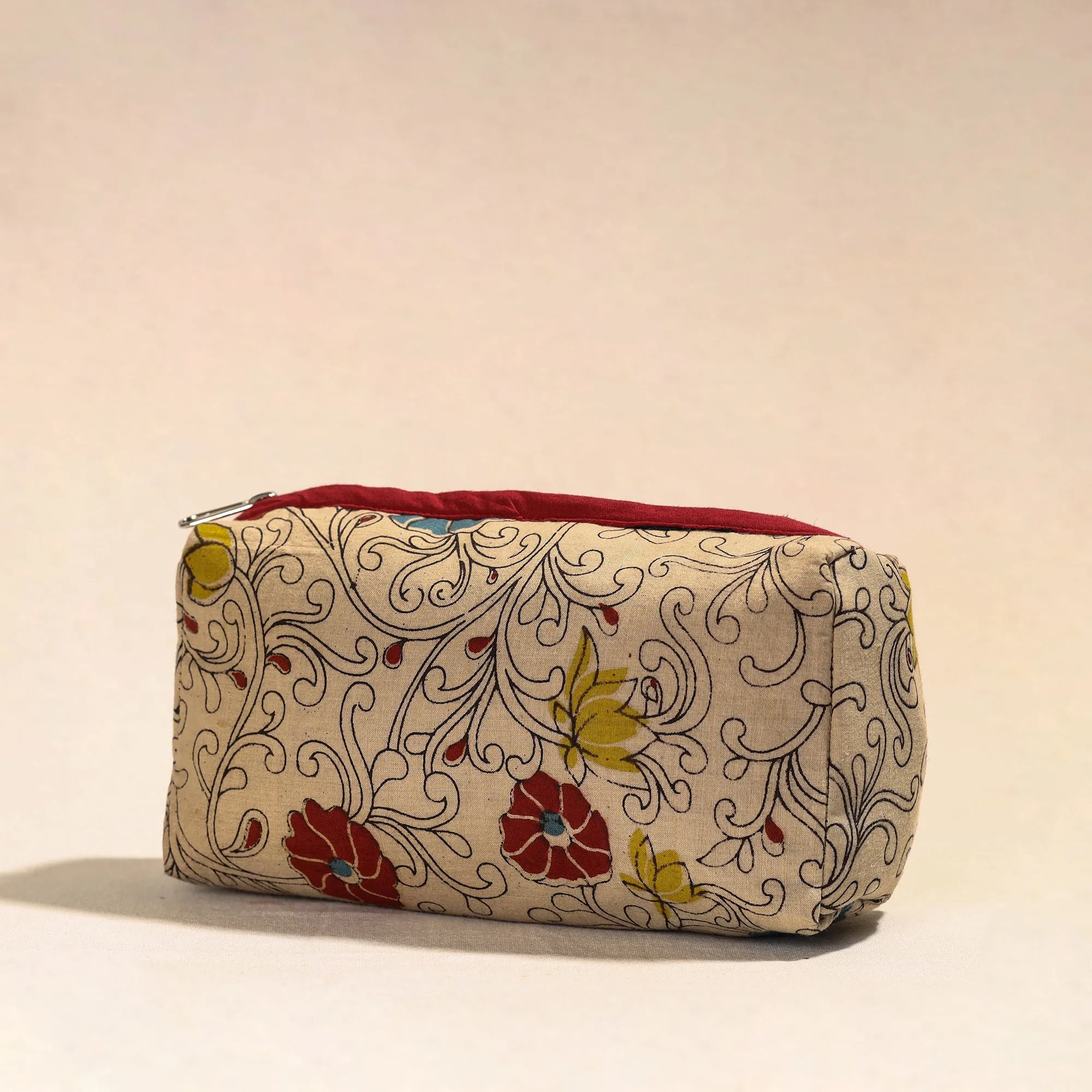 Beige - Handmade Cotton Toiletry Pouch 08