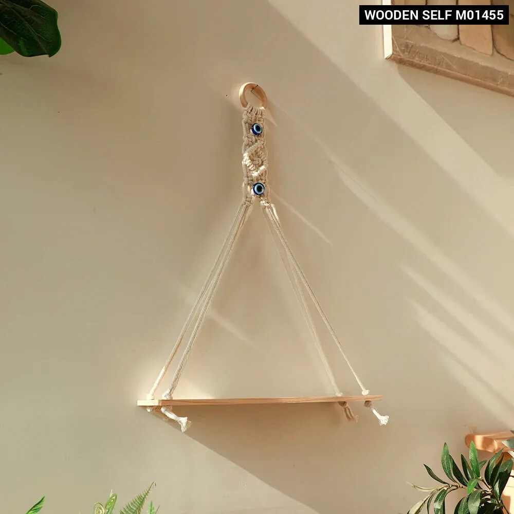 Bohemian Macrame Wall Shelf for Home Decor
