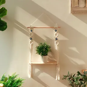 Bohemian Macrame Wall Shelf for Home Decor