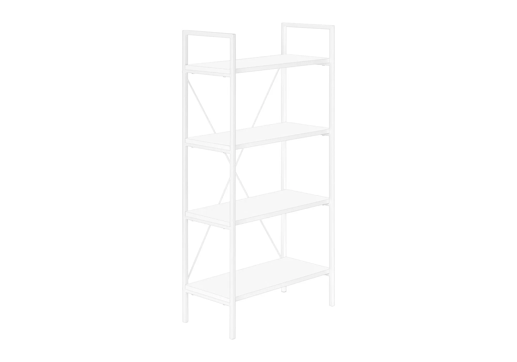 Bookshelf, Bookcase, 4 Tier, Office, Bedroom, Contemporary, Modern by Couch.com
