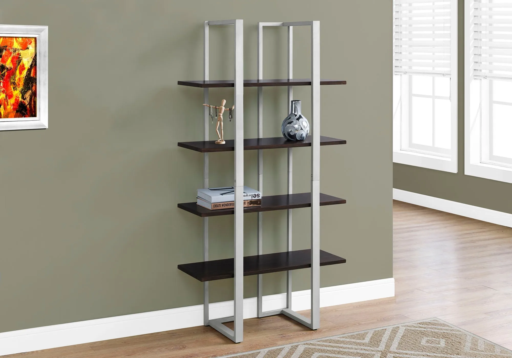 Bookshelf, Bookcase, Etagere, 4 Tier, Office, Contemporary & Modern by Couch.com