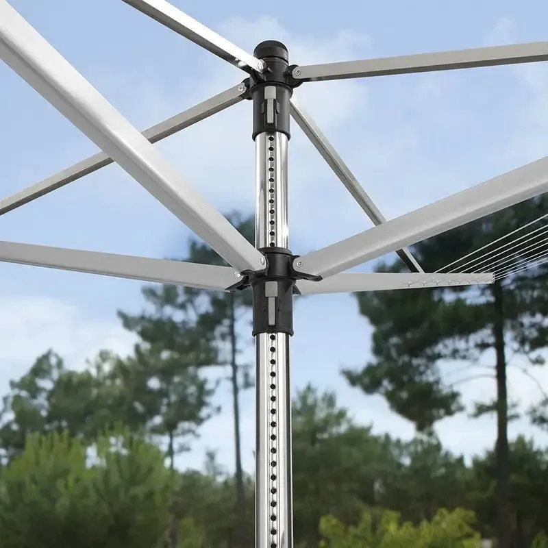 Brabantia Lift-O-Matic Advanced Rotary Washing Line With Ground Spike & Accessories - 50 Meters