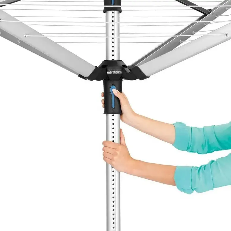 Brabantia Lift-O-Matic Advanced Rotary Washing Line With Ground Spike & Accessories - 50 Meters
