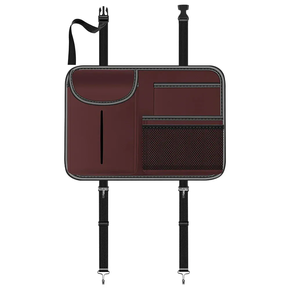 Car Backseat Storage Bag Multi-Pocket Seat Organizer For Tissue Water Cup And More