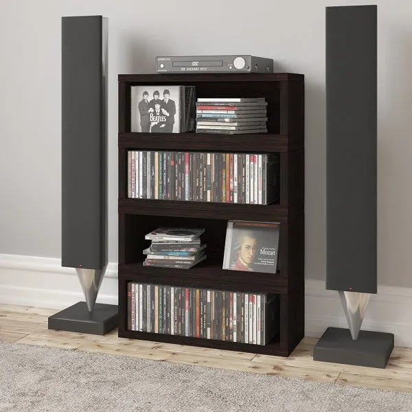 CD Rack Set of 2 - Espresso (pre-order ships 12/6)
