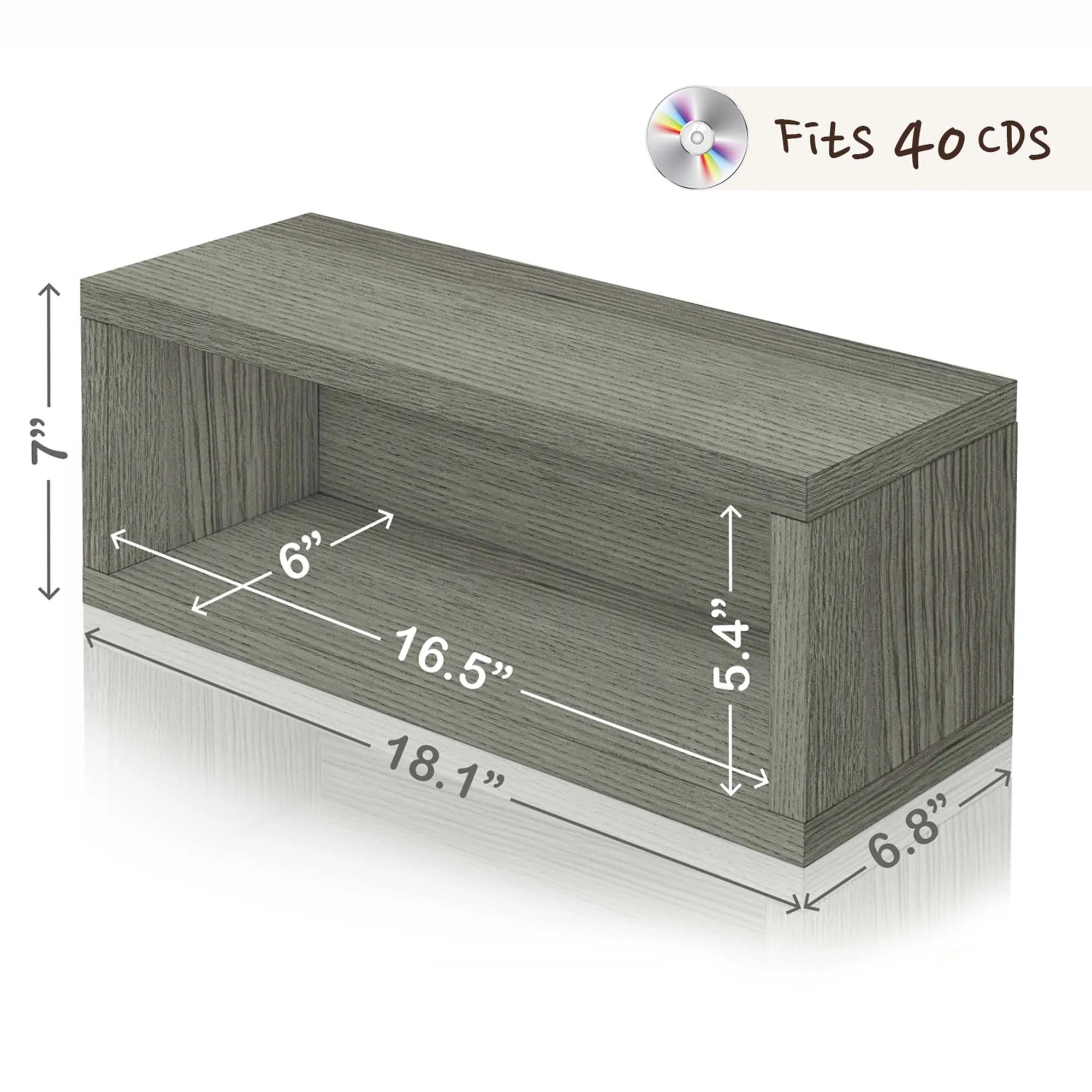 CD Rack Set of 2 - Grey (pre-order ships 12/6)