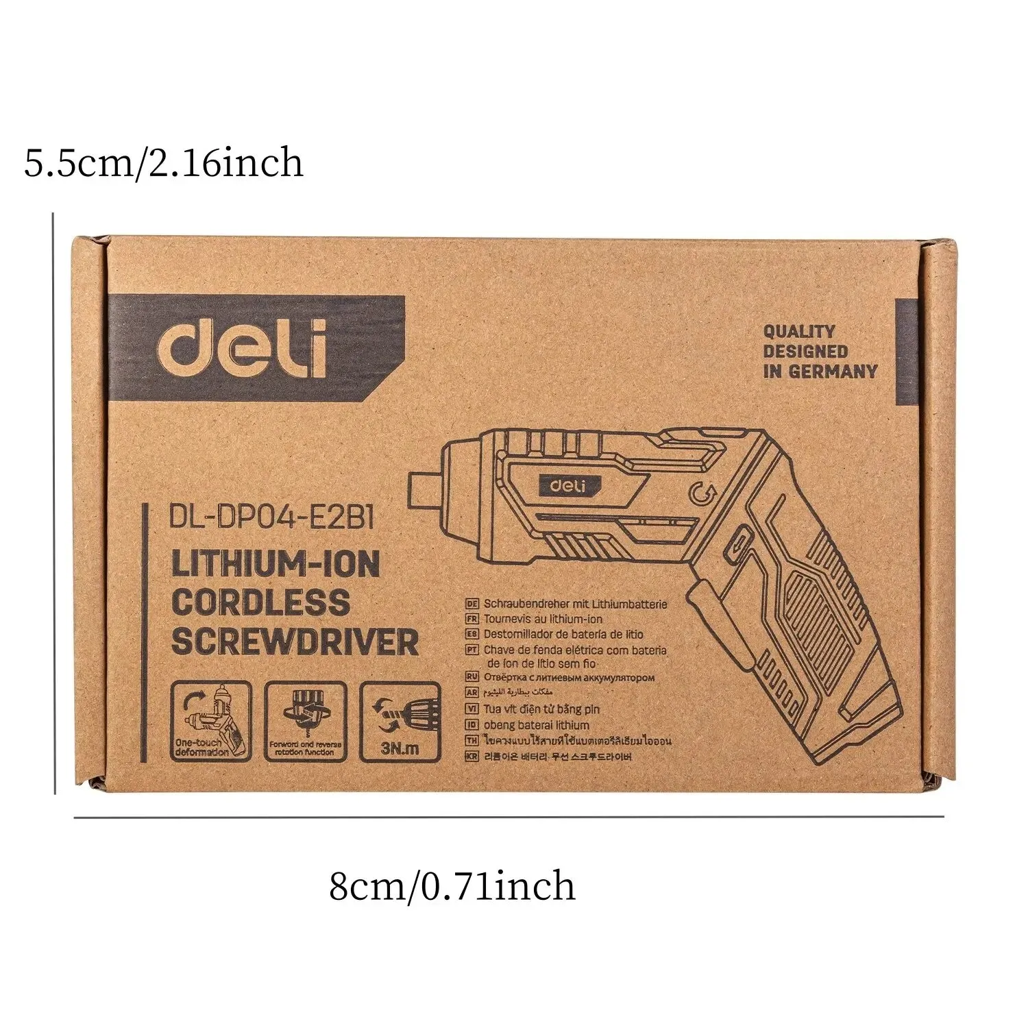 Deli 3.6v Electric Screwdriver Rechargeable Assembly & Repair Tool with Led Work Light