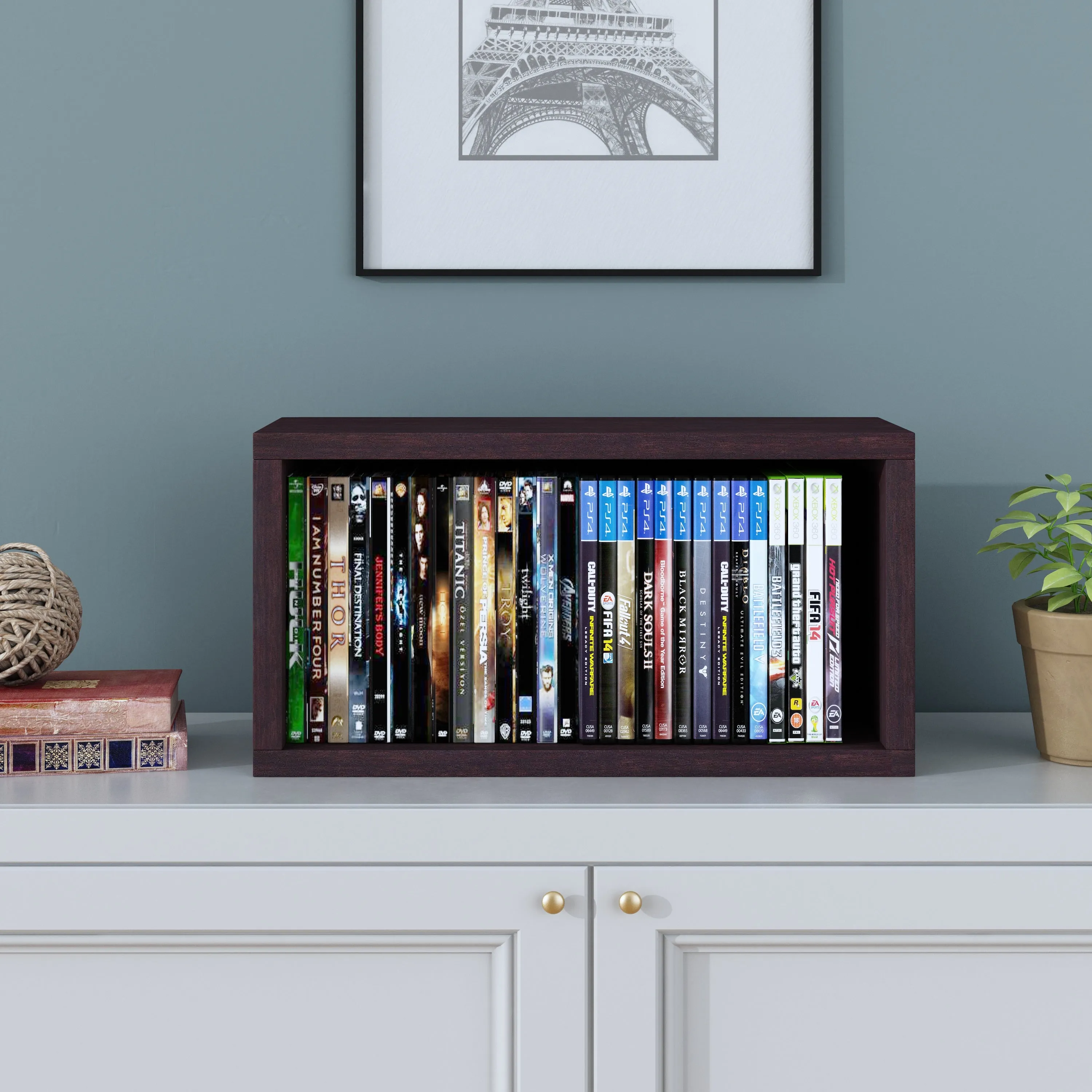 DVD / Game Storage Rack, Espresso (pre-order ships 6/30/25)