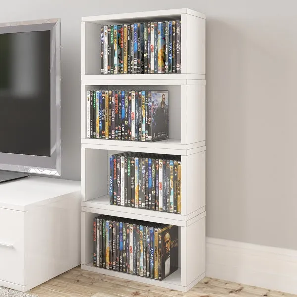 DVD Rack Set of 2 - White (pre-order ships 12/6)