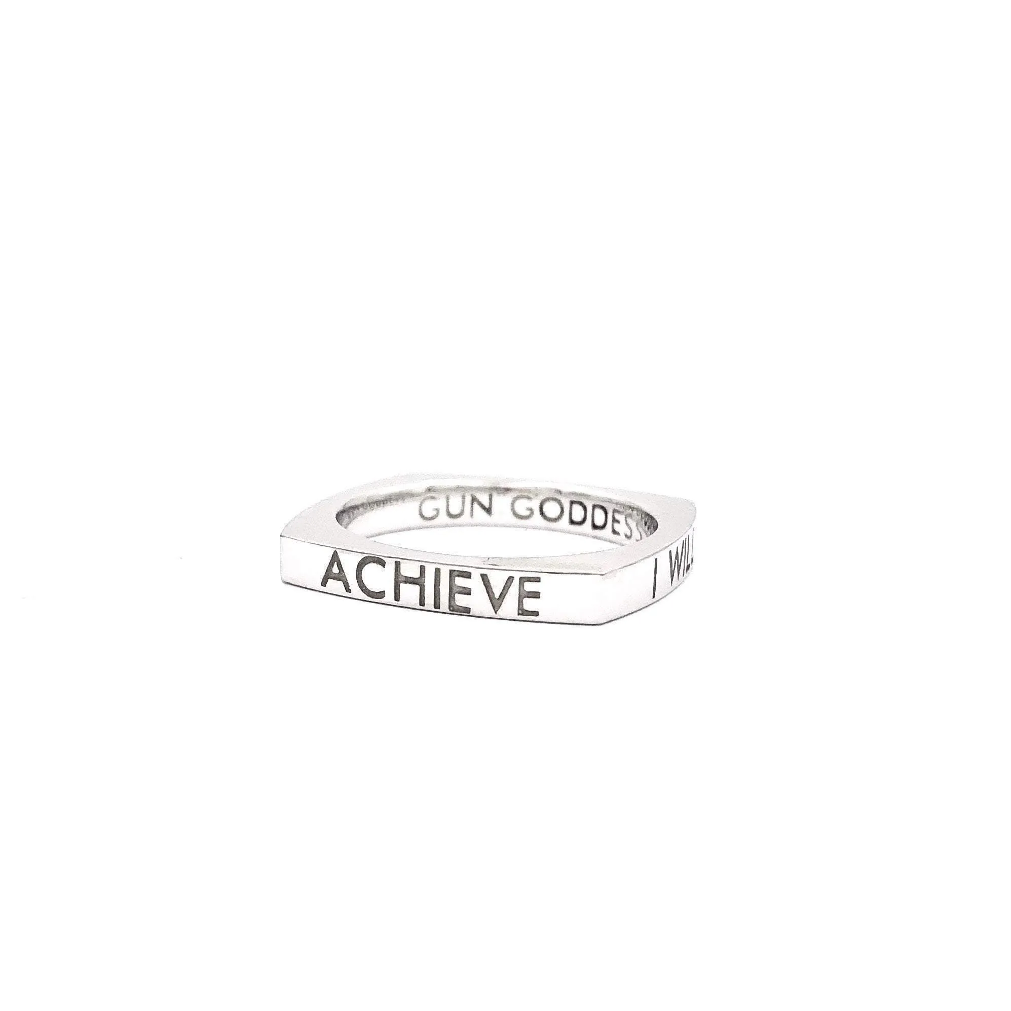 I Will-Believe-I Can-Achieve: Stackable Shooting Mantra Ring