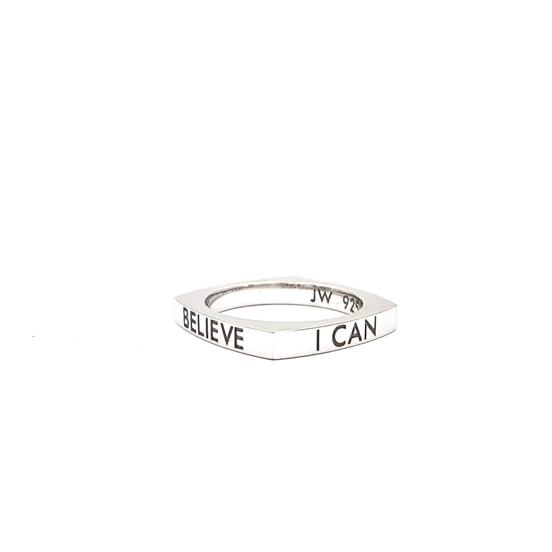 I Will-Believe-I Can-Achieve: Stackable Shooting Mantra Ring