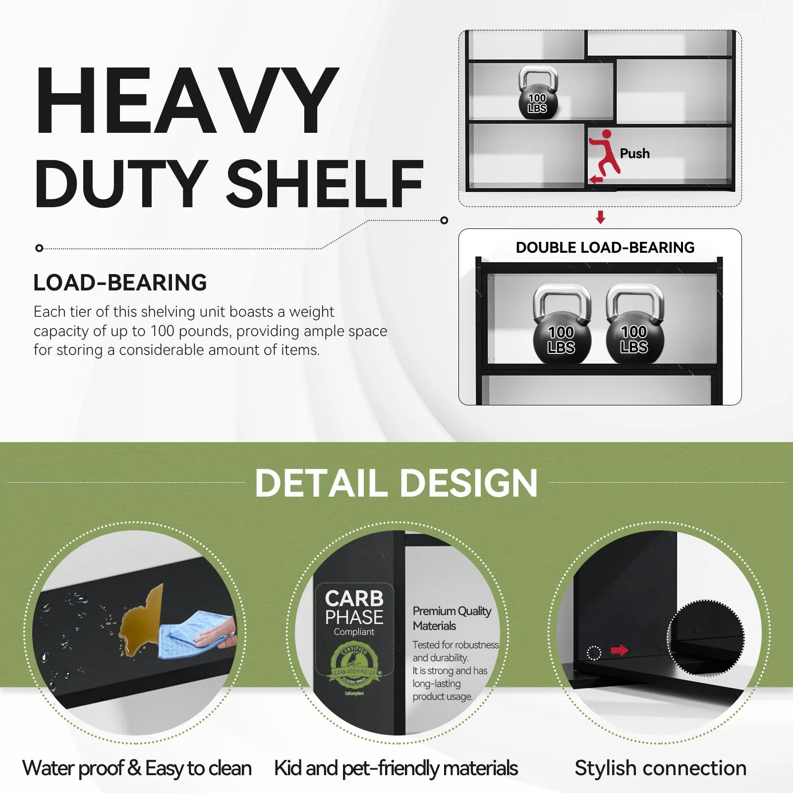 Kaboon 4-Tier Shelving Unit--Cloud Atlas