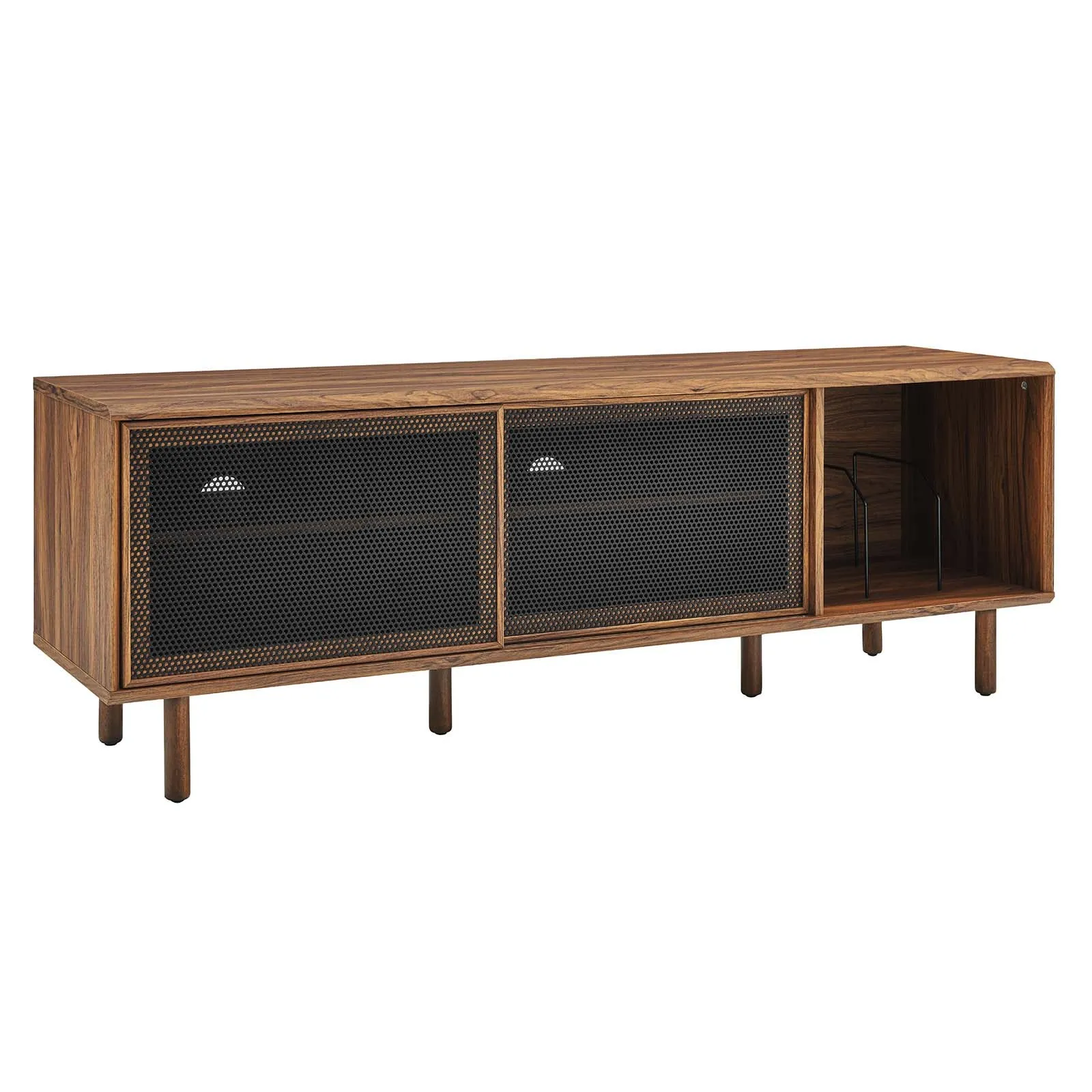 Kurtis 67" TV and Vinyl Record Stand Walnut EEI-6236-WAL