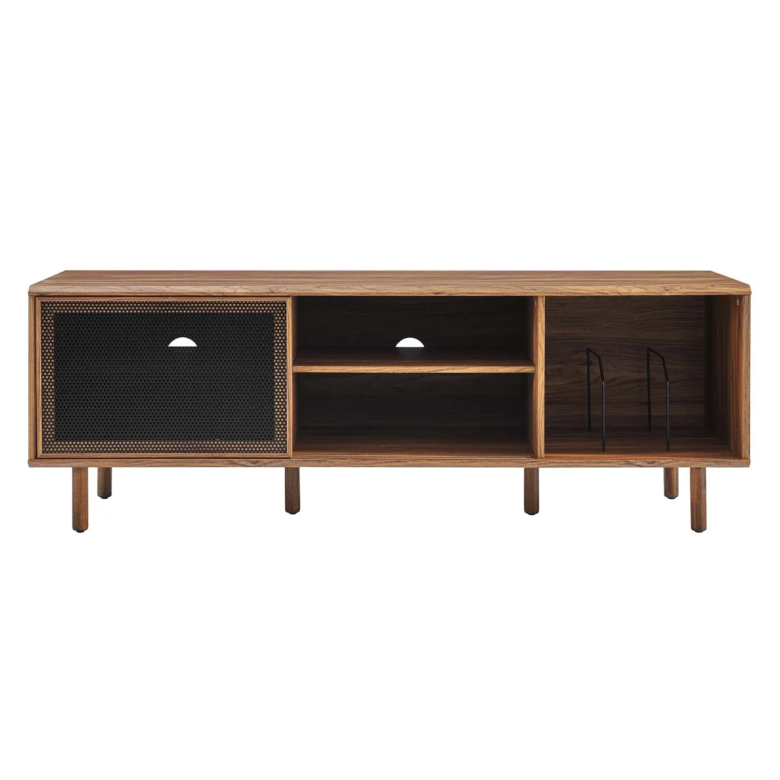 Kurtis 67" TV and Vinyl Record Stand Walnut EEI-6236-WAL