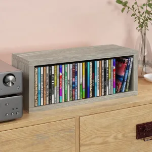 Memphis Stackable CD Rack, Aspen Grey (pre-order ships 6/30/25)