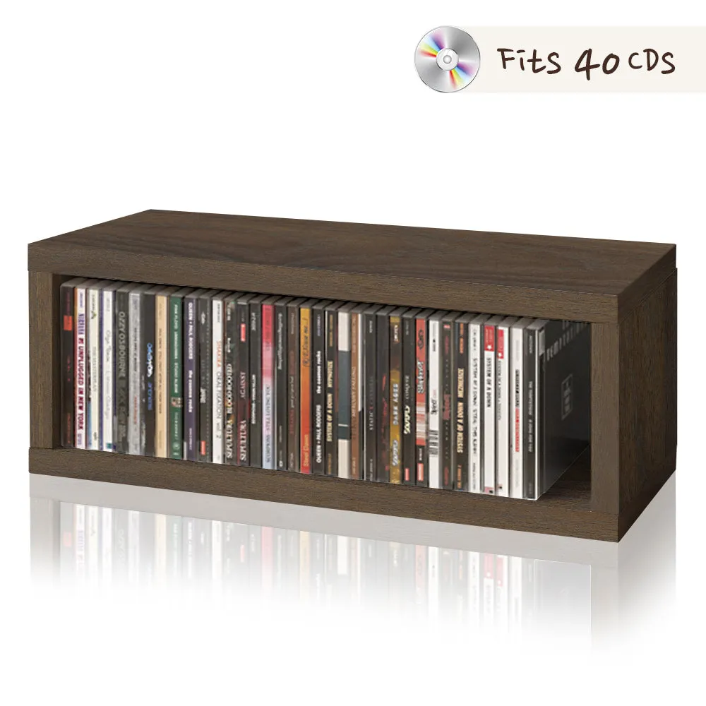 Memphis Stackable CD Rack, Royal Walnut (pre-order ships 6/30/25)