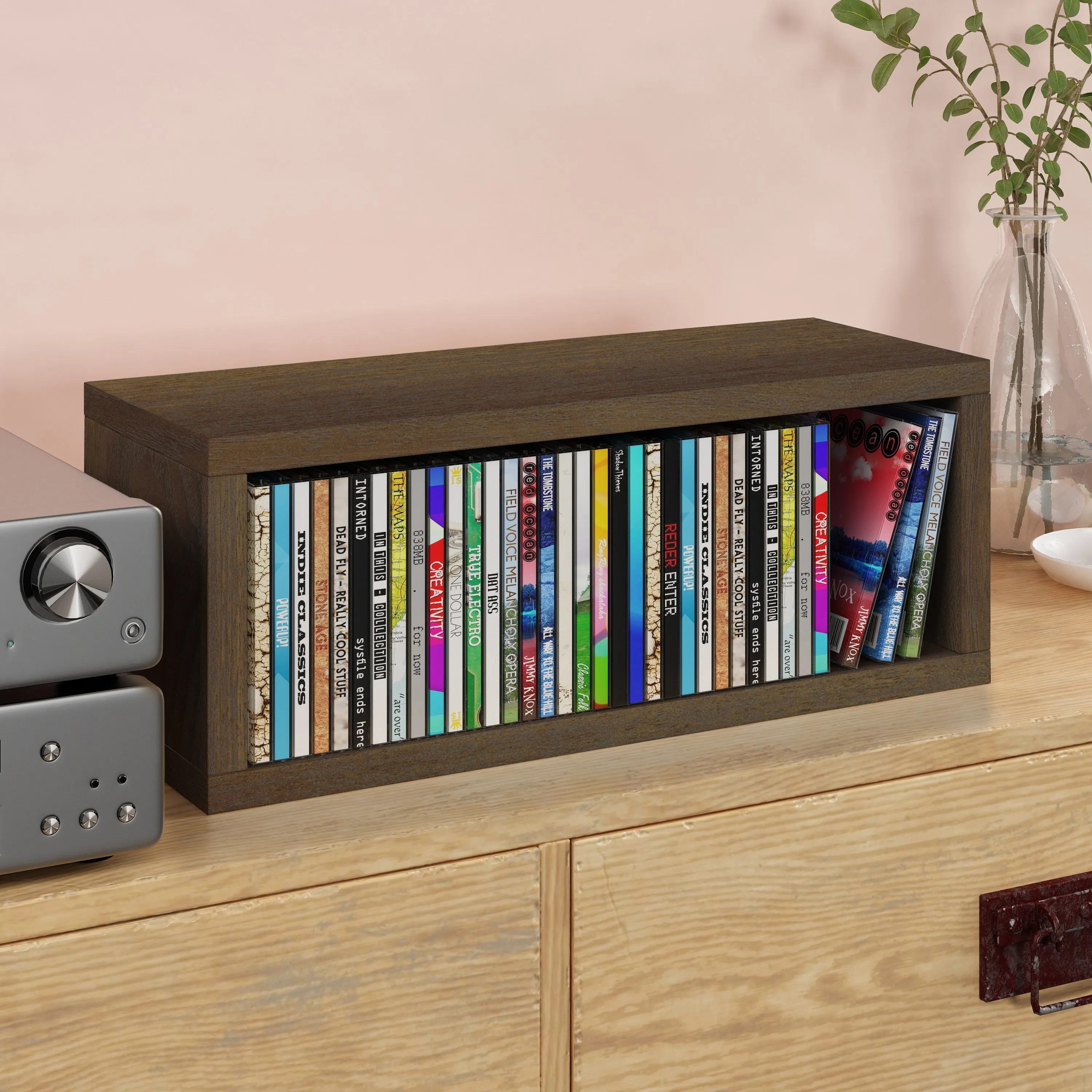 Memphis Stackable CD Rack, Royal Walnut (pre-order ships 6/30/25)