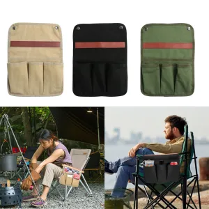 Outdoor chair armrest hanging bag