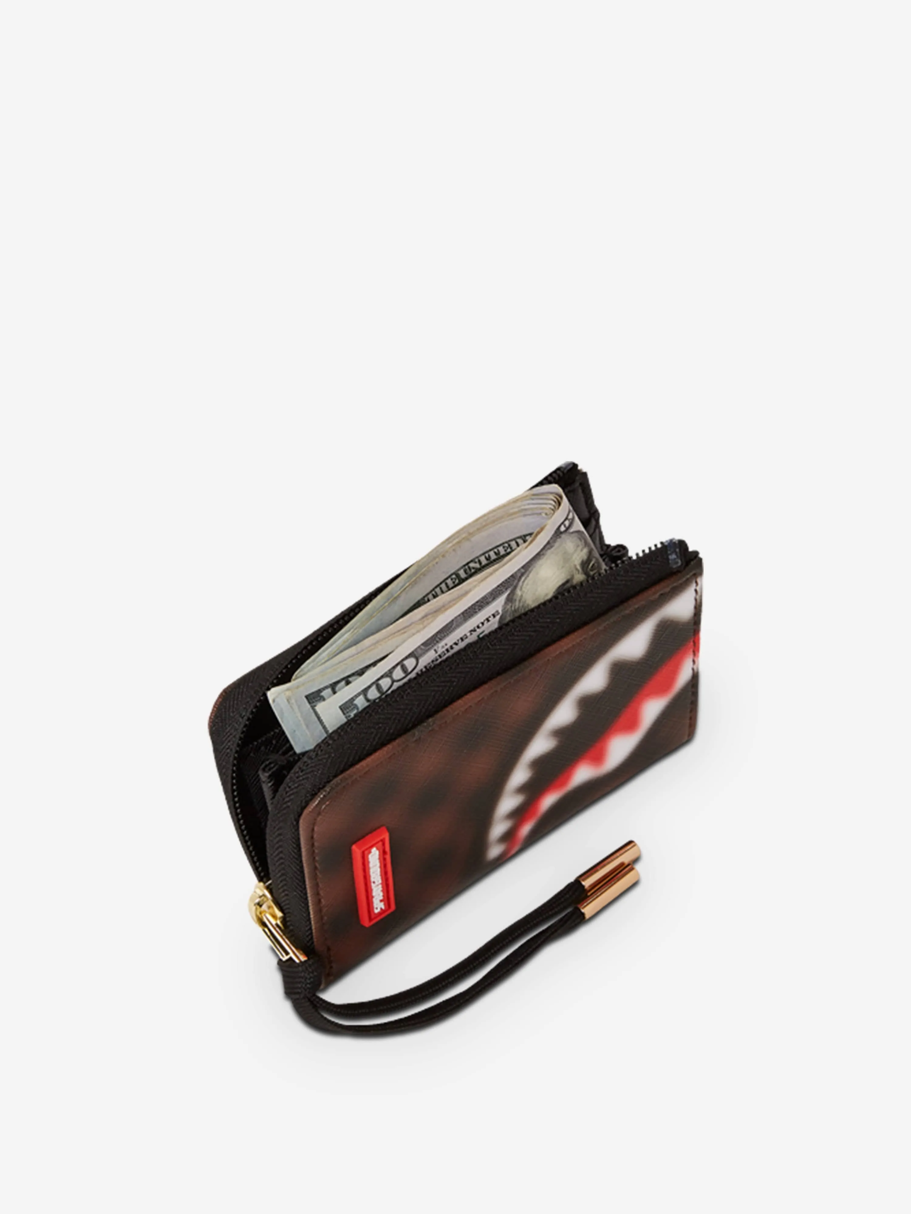 Sprayground Kids Sharks in Paris Blur Wallet in Brown (11.43 cm)