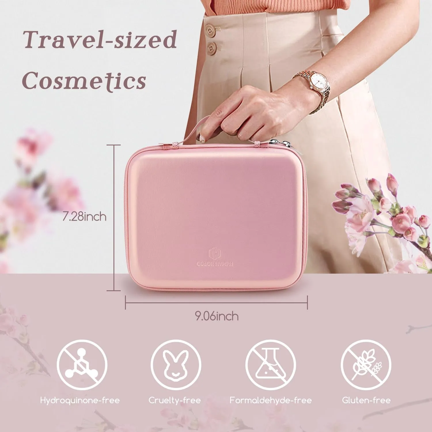 Teen Makeup Starter Kit with 36 Eyeshadow Colors, Lip Products, Brushes & Stylish Handbag (Pink)