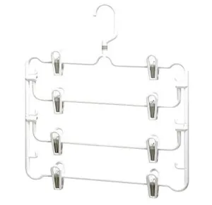 Whitmor Plastic 4-Tier Skirt Hanger with Clips