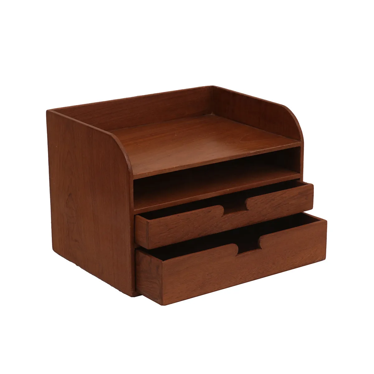 Wooden Office Desk Organizer (Natural Tone)